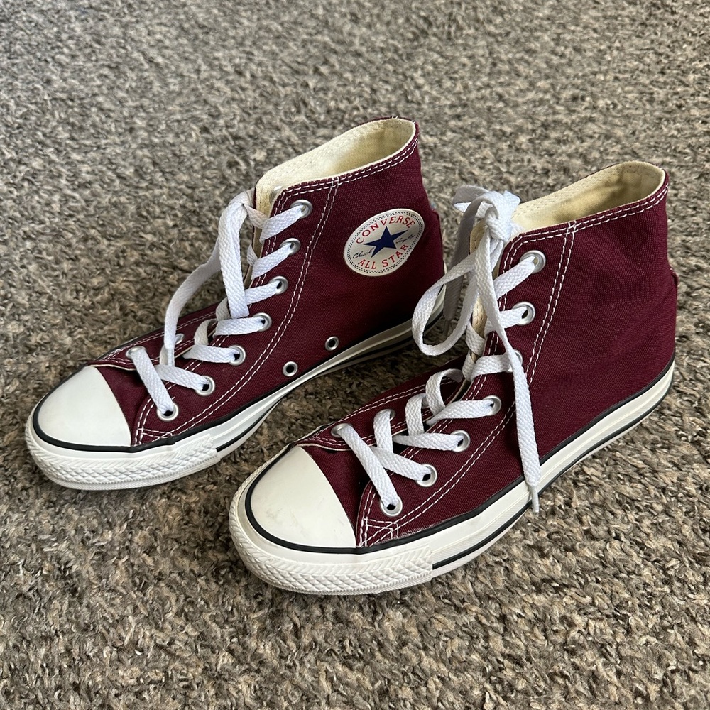 Converse Burgundy High-Top Sneakers